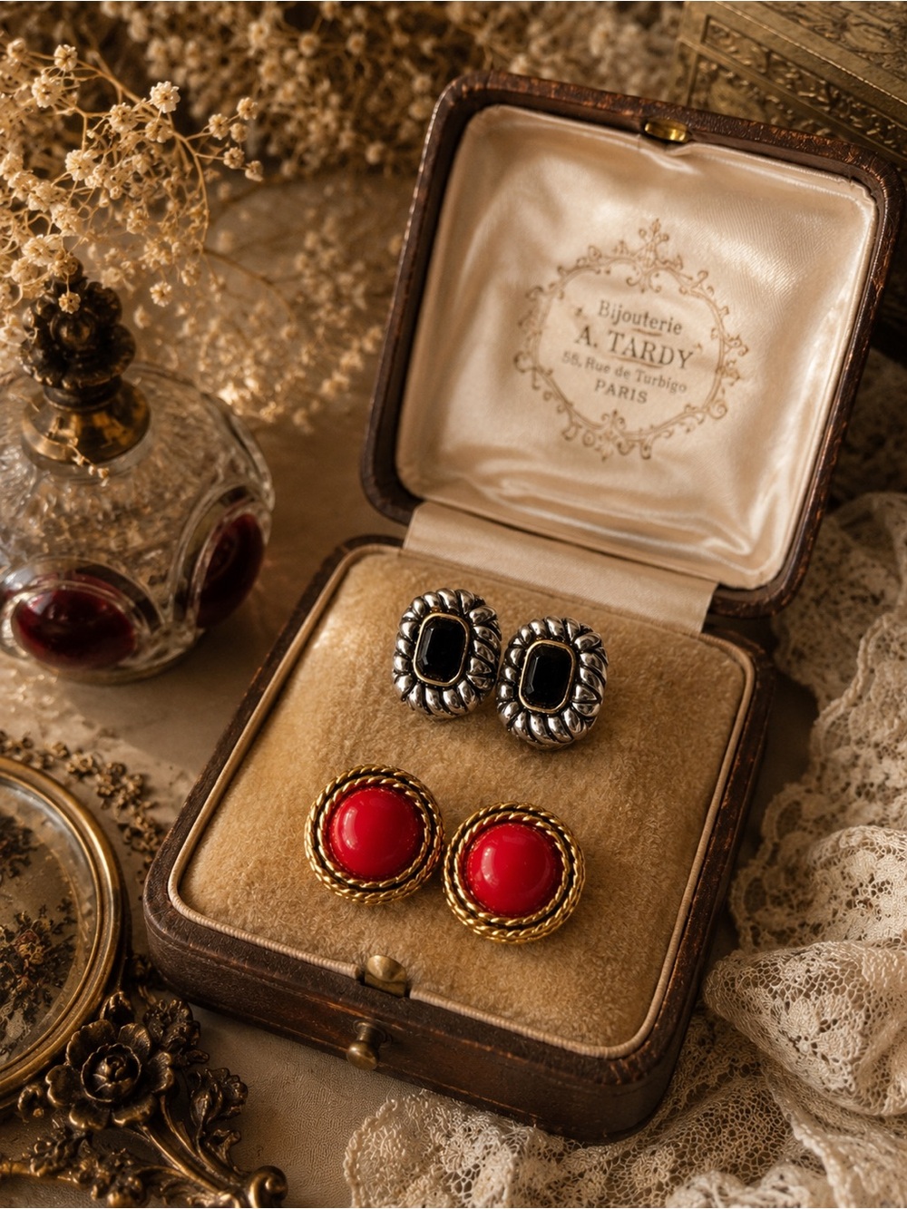 Vintage Clip On Earrings 2 pairs